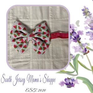 Infant Headband Pink Band White With Watermelons Size Newborn B300